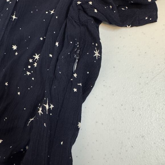 Fat Face Calla Lunar Sky Dress Women's US Size 8 Navy Blue Star Print Tie Belted - Picture 10 of 15